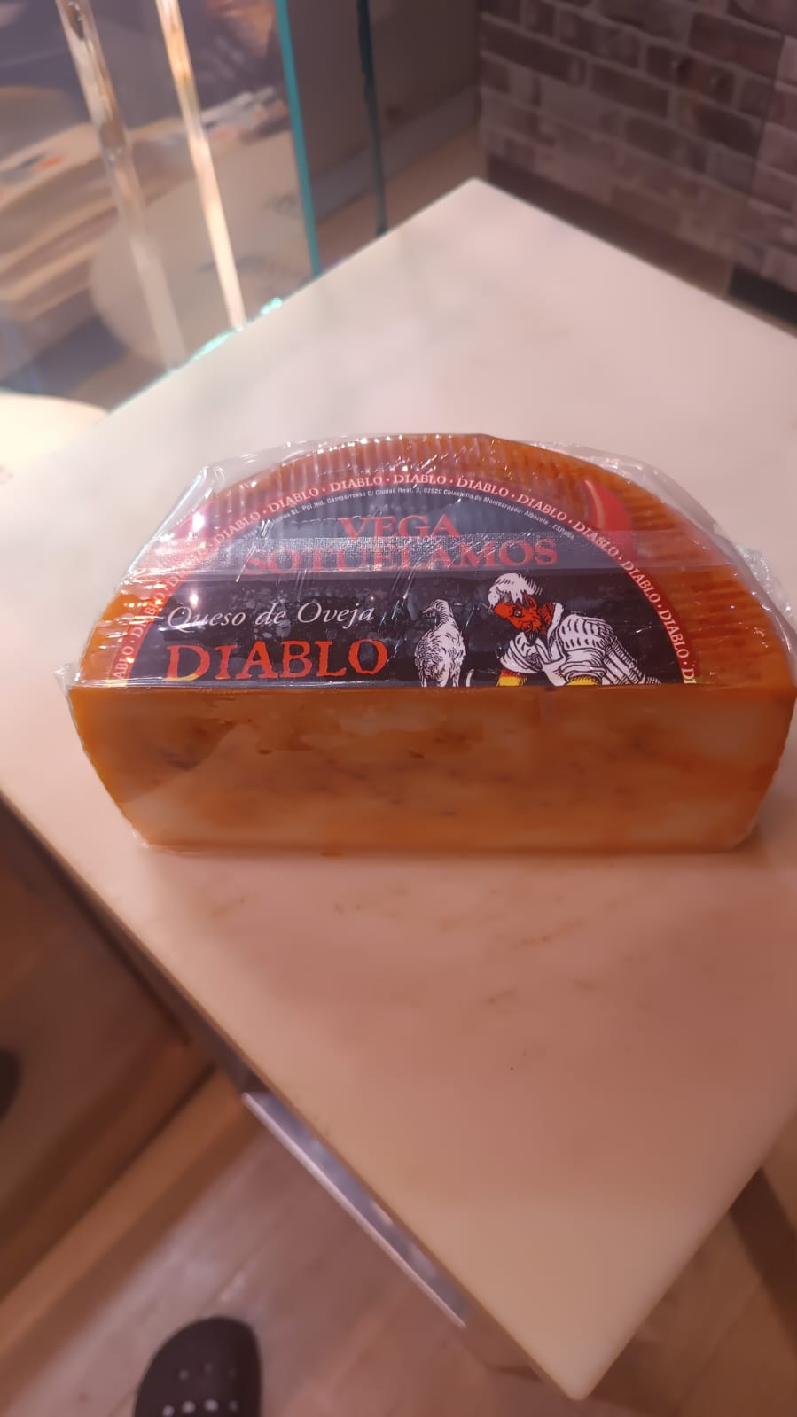 Queso Curado al Mojo Picón Diablo Vega Sotuelamos